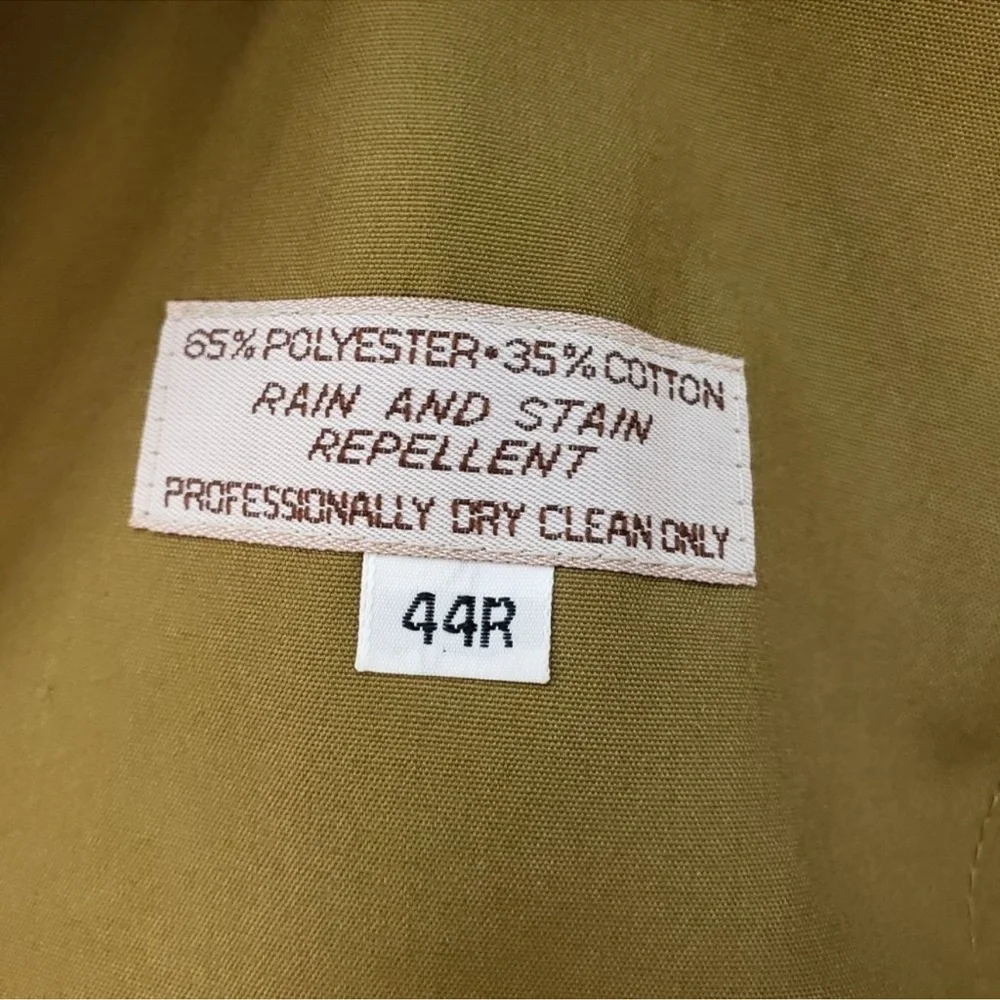 Christian Dior Monsieur Belted Trench Coat w/Wool Blend Liner Size 44R - Picture 8 of 8